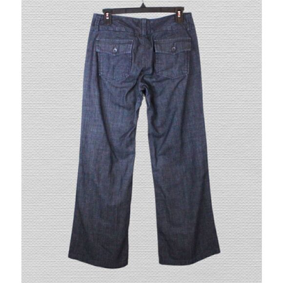 LUCKY BRAND Manhattan Trouser Wide Leg in Dark Blue Women's Size 28 = 6 - Picture 5 of 10